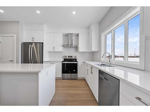 52 Ricardo Ranch Avenue Se, Calgary, AB - Indoor Photo Showing Kitchen With Double Sink With Upgraded Kitchen