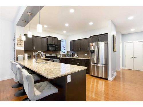 14 Copperstone Drive Se, Calgary, AB - Indoor Photo Showing Kitchen With Stainless Steel Kitchen With Upgraded Kitchen