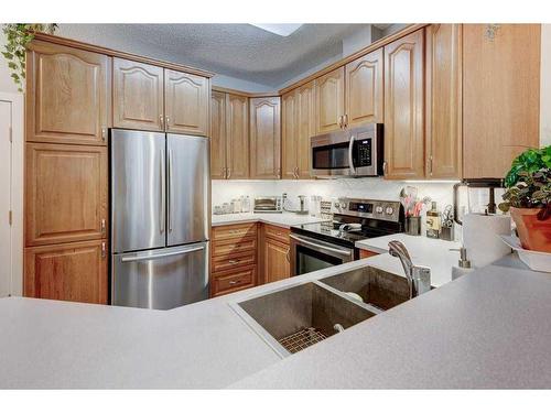 202-126 14 Avenue Sw, Calgary, AB - Indoor Photo Showing Kitchen With Stainless Steel Kitchen With Double Sink