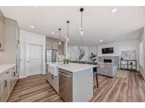 713 Grayling Link, Rural Rocky View County, AB - Indoor Photo Showing Kitchen With Upgraded Kitchen