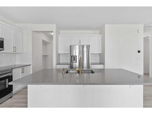 40 Carringham Gate Nw, Calgary, AB - Indoor Photo Showing Kitchen With Stainless Steel Kitchen With Upgraded Kitchen