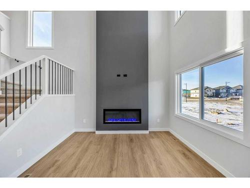 181 Waterford Way, Chestermere, AB - Indoor With Fireplace