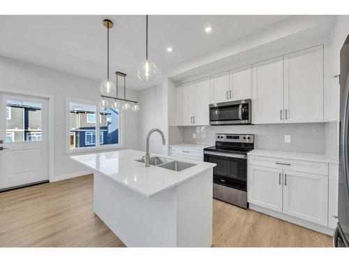 181 Waterford Way, Chestermere, AB - Indoor Photo Showing Kitchen With Double Sink With Upgraded Kitchen