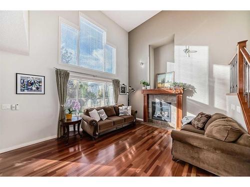 39 Wentworth Close Sw, Calgary, AB - Indoor Photo Showing Living Room With Fireplace