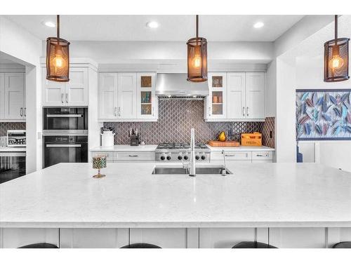 49 303 Avenue West, Rural Foothills County, AB - Indoor Photo Showing Kitchen With Double Sink With Upgraded Kitchen