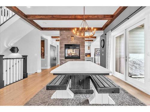 49 303 Avenue West, Rural Foothills County, AB - Indoor Photo Showing Other Room With Fireplace