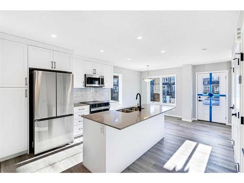 1362 148 Avenue Nw, Calgary, AB - Indoor Photo Showing Kitchen With Stainless Steel Kitchen With Double Sink With Upgraded Kitchen