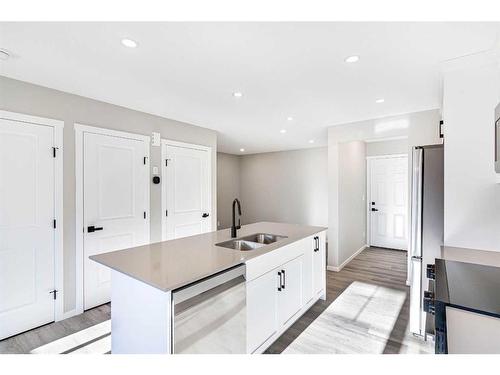 1362 148 Avenue Nw, Calgary, AB - Indoor Photo Showing Kitchen With Double Sink