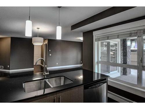 2117-240 Skyview Ranch Road Ne, Calgary, AB - Indoor Photo Showing Kitchen With Double Sink