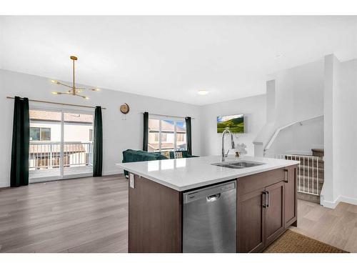 2038 Fowler Road Sw, Airdrie, AB - Indoor Photo Showing Kitchen With Double Sink