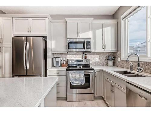 164 Auburn Glen Close Se, Calgary, AB - Indoor Photo Showing Kitchen With Stainless Steel Kitchen With Double Sink