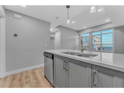 81-230 Seton Passage Se, Calgary, AB - Indoor Photo Showing Kitchen With Double Sink