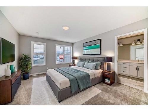 24 Sugarsnap Way Se, Calgary, AB - Indoor Photo Showing Bedroom