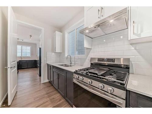 44 Cityline Heath Ne, Calgary, AB - Indoor Photo Showing Kitchen With Stainless Steel Kitchen With Double Sink With Upgraded Kitchen