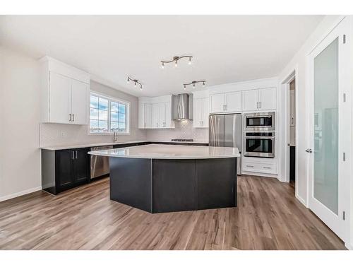 44 Cityline Heath Ne, Calgary, AB - Indoor Photo Showing Kitchen With Stainless Steel Kitchen With Upgraded Kitchen