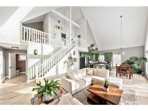 10 Ghost Country Place, Waiparous, AB - Indoor Photo Showing Living Room