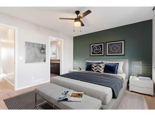 108 Heartland Way, Cochrane, AB - Indoor Photo Showing Bedroom