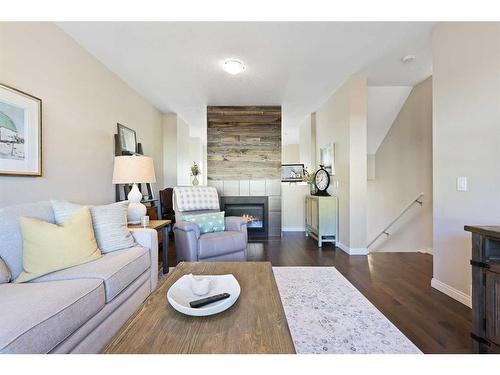 2405 Wentworth Villas Sw, Calgary, AB - Indoor Photo Showing Living Room With Fireplace