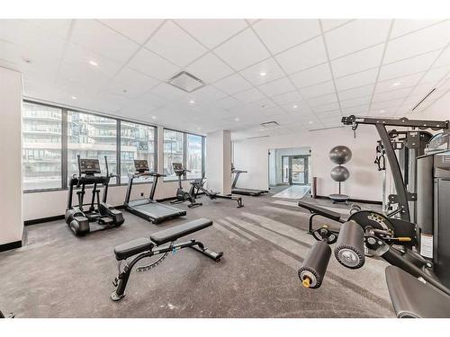 409-730 2Nd Avenue Sw, Calgary, AB - Indoor Photo Showing Gym Room