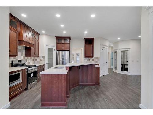 138 Hamptons Heights Nw, Calgary, AB - Indoor Photo Showing Kitchen With Upgraded Kitchen