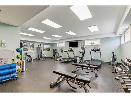 110-15 Cougar Ridge Landing Sw, Calgary, AB - Indoor Photo Showing Gym Room