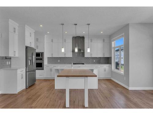 109 Kinniburgh Cove, Chestermere, AB - Indoor Photo Showing Kitchen With Stainless Steel Kitchen With Double Sink With Upgraded Kitchen