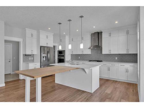 109 Kinniburgh Cove, Chestermere, AB - Indoor Photo Showing Kitchen With Upgraded Kitchen