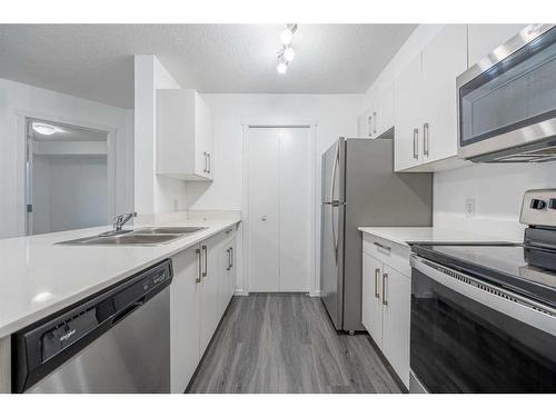 3321-4641 128 Avenue Ne, Calgary, AB - Indoor Photo Showing Kitchen With Stainless Steel Kitchen With Double Sink