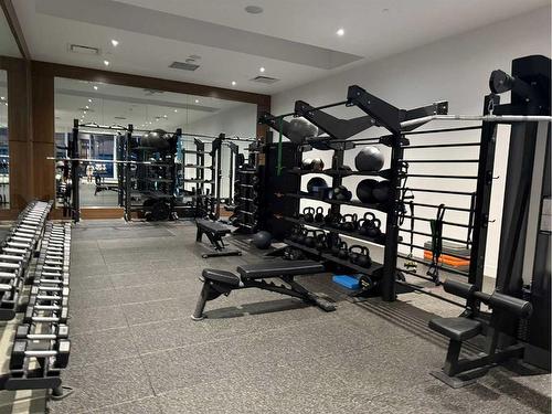 1407-530 3 Street Se, Calgary, AB - Indoor Photo Showing Gym Room