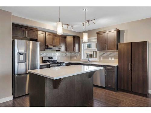 704 Redstone View Ne, Calgary, AB - Indoor Photo Showing Kitchen With Stainless Steel Kitchen With Upgraded Kitchen