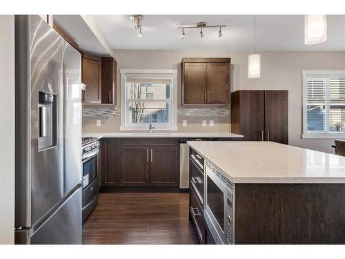 704 Redstone View Ne, Calgary, AB - Indoor Photo Showing Kitchen With Stainless Steel Kitchen With Upgraded Kitchen