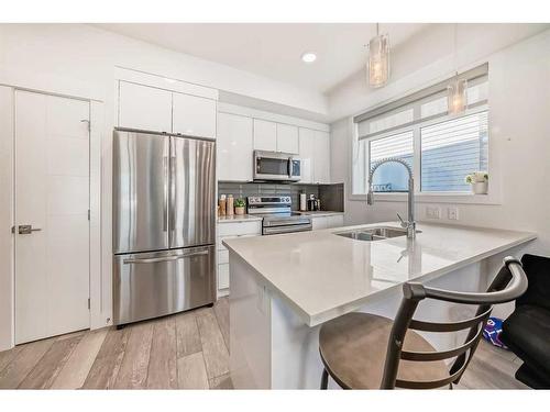 4659 Seton Drive Se, Calgary, AB - Indoor Photo Showing Kitchen With Double Sink With Upgraded Kitchen