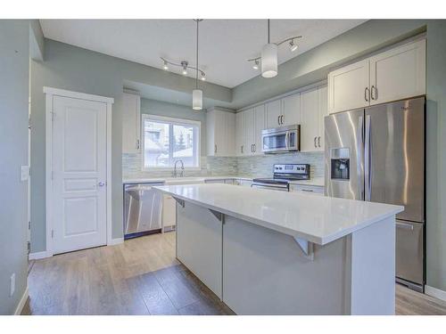 2260 Mahogany Boulevard Se, Calgary, AB - Indoor Photo Showing Kitchen With Stainless Steel Kitchen With Upgraded Kitchen