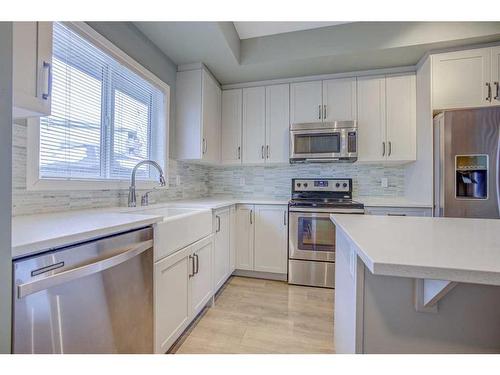 2260 Mahogany Boulevard Se, Calgary, AB - Indoor Photo Showing Kitchen With Stainless Steel Kitchen With Upgraded Kitchen