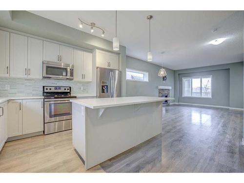 2260 Mahogany Boulevard Se, Calgary, AB - Indoor Photo Showing Kitchen With Stainless Steel Kitchen With Upgraded Kitchen