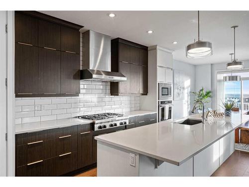 232 Sherwood Place Nw, Calgary, AB - Indoor Photo Showing Kitchen With Upgraded Kitchen