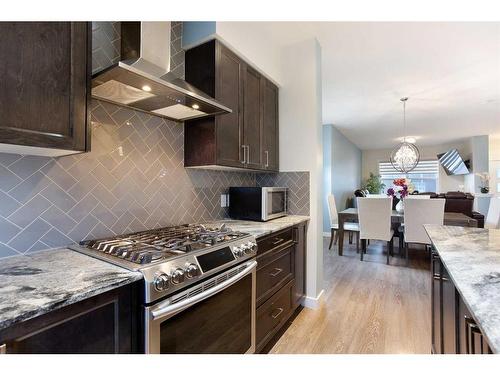 8 Corner Meadows Gate Ne, Calgary, AB - Indoor Photo Showing Kitchen With Upgraded Kitchen