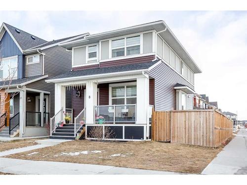 8 Corner Meadows Gate Ne, Calgary, AB - Outdoor With Deck Patio Veranda With Facade