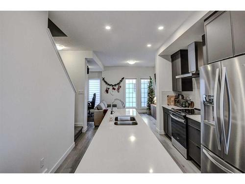 126-81 Greenbriar Place Nw, Calgary, AB - Indoor Photo Showing Kitchen With Stainless Steel Kitchen With Double Sink With Upgraded Kitchen