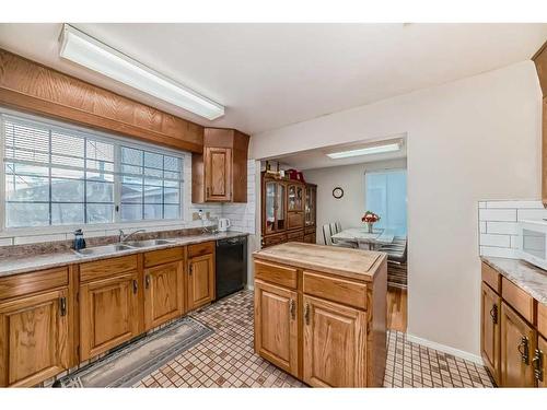 5235 Marlborough Drive Ne, Calgary, AB - Indoor Photo Showing Kitchen With Double Sink