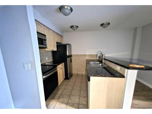 102-881 15 Avenue Sw, Calgary, AB - Indoor Photo Showing Kitchen With Double Sink