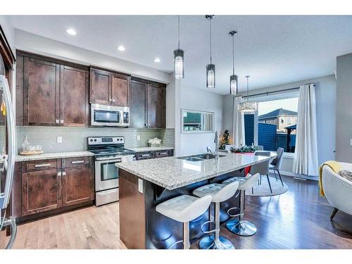 54 Redstone Mews Ne, Calgary, AB - Indoor Photo Showing Kitchen With Stainless Steel Kitchen With Double Sink With Upgraded Kitchen