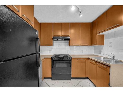 312-35 Richard Court Sw, Calgary, AB - Indoor Photo Showing Kitchen With Double Sink