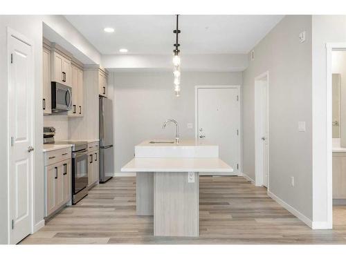 1406-42 Cranbrook Gardens Se, Calgary, AB - Indoor Photo Showing Kitchen With Upgraded Kitchen