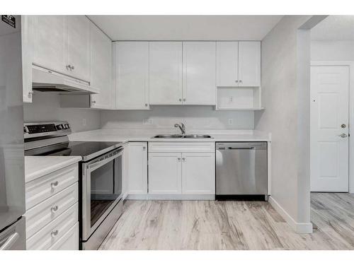 309-2309 Sienna Park Green Sw, Calgary, AB - Indoor Photo Showing Kitchen With Stainless Steel Kitchen With Double Sink