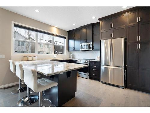 289 Auburn Meadows Boulevard Se, Calgary, AB - Indoor Photo Showing Kitchen With Stainless Steel Kitchen With Upgraded Kitchen