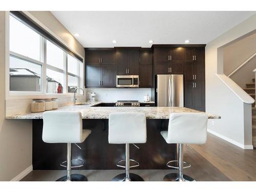 289 Auburn Meadows Boulevard Se, Calgary, AB - Indoor Photo Showing Kitchen With Stainless Steel Kitchen With Upgraded Kitchen