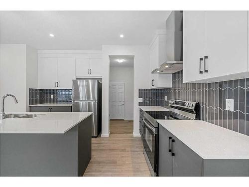 46 Cityline Mount Ne, Calgary, AB - Indoor Photo Showing Kitchen With Stainless Steel Kitchen With Double Sink With Upgraded Kitchen