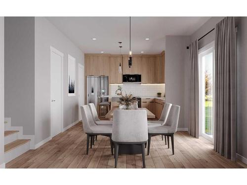 10 Clover Crescent, Beiseker, AB - Indoor Photo Showing Dining Room