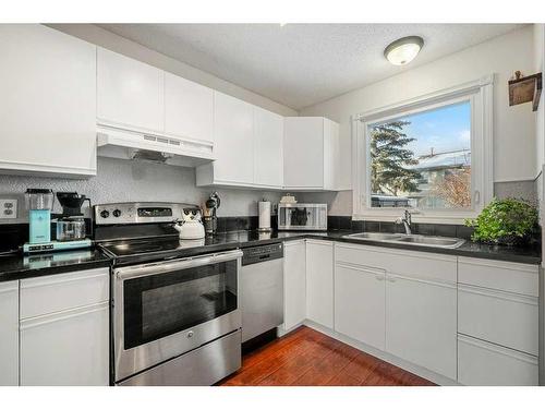 177-123 Queensland Drive Se, Calgary, AB - Indoor Photo Showing Kitchen With Stainless Steel Kitchen With Double Sink